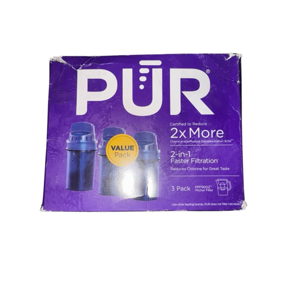 PUR Water Filter 3-Pack Pitcher Filter Purple Blue One Size